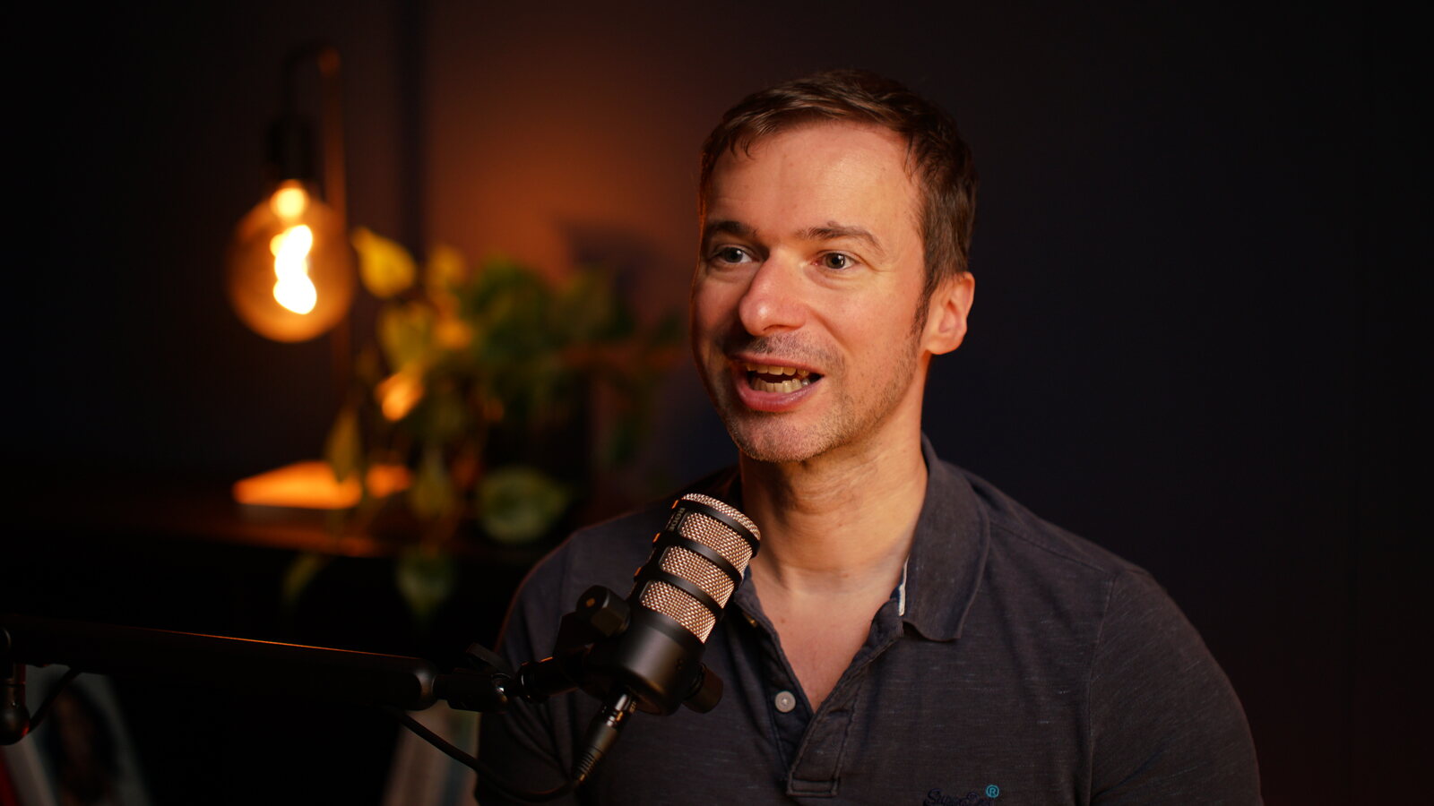 Olivier Roland recording at Unlimited Podcast Bangkok